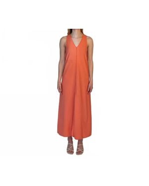Alysi V-Neck Maxi Dress - Red