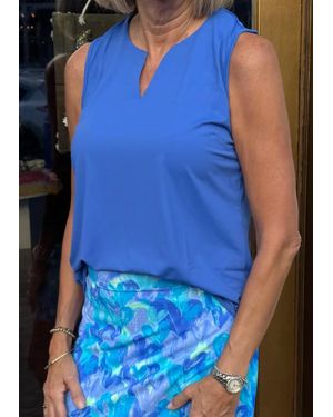 Lulu-B Keyhole Tank Top - Blue