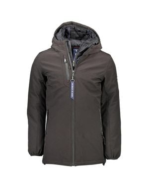 Yes-Zee Polyester Jackets & Coat - Gray
