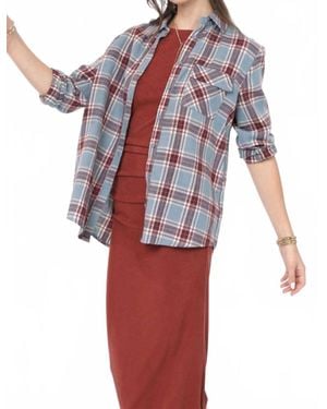 Sadie & Sage Flannel Cure Button Up - Red