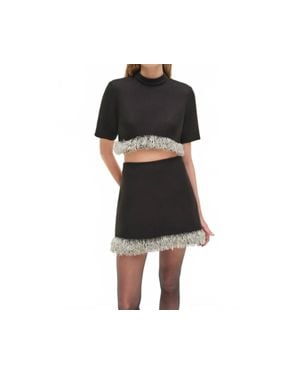 Jonathan Simkhai Jalen Cropped Top - Black