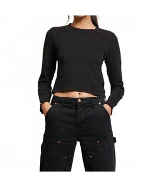 PERFECTWHITETEE Jamie Long Sleeve Top - Black