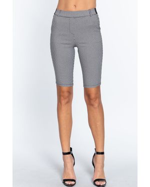 TRUEDAMES Jacquard Bengaline Bermuda Pants - Gray