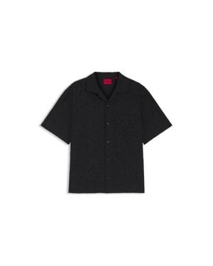 HUGO Oversize-Fit Shirt - Black