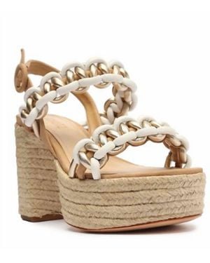 SCHUTZ SHOES Juliet Platform Sandals - Metallic