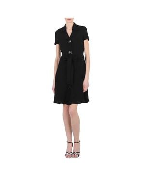 Moschino Ladies Short-Sleeved Mini Shirt Dress - Black