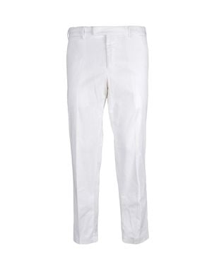 PT Torino Stretch Cotton-Blend Formal Pants - White