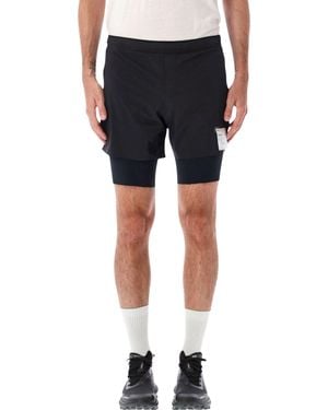 Satisfy Performance Running Shorts With Built-In Compression Liner - Blue