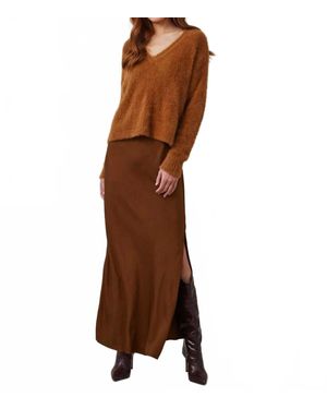 Bella Dahl Slouchy Sweater - Brown