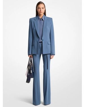 Michael Kors Tyler Stretch Wool Crepe Blazer - Blue