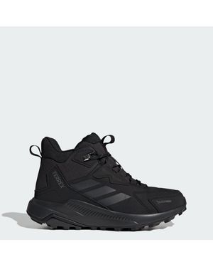 adidas Terrex Anylander Leather Mid Climaproof Hiking Shoes - Black