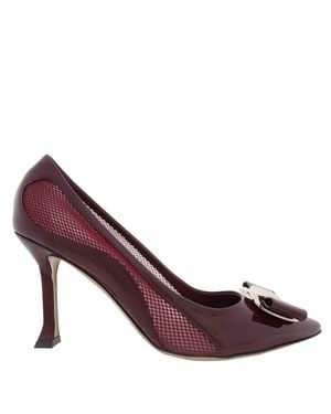 Ferragamo Ferragamo New Vara Mesh Insert Pumps - Purple