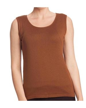 Angel Bra-Friendly Tank Top - Brown