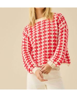 Klesis Ailani Chunky Knit Sweater - Red