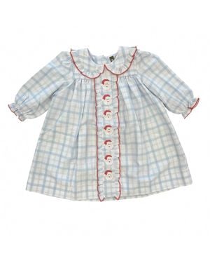 Banana Split Kid's Ho Ho Ho Santa Dress - Blue