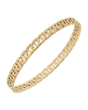 Canvas Style Ryan Greek Keys Bangle - Metallic