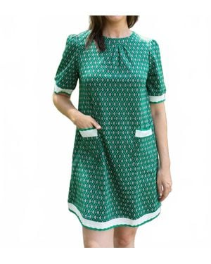 Voya Diamond Knit Mini Dress - Green