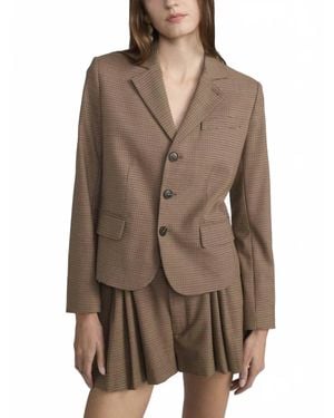 FRAME Plaid Smart Blazer - Brown