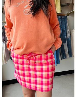 Jess Lea Summer Crush Plaid Skort - Pink