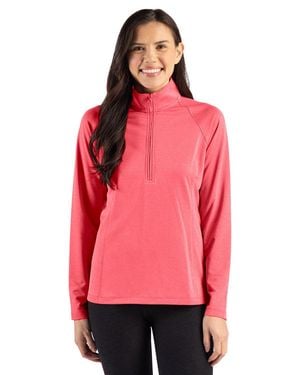 Clique Dash Recycled Quarter Zip Sweatshirt - Red
