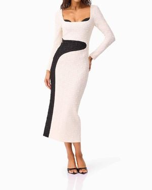 Elliatt Paloma Long Sleeve Midi Dress - White