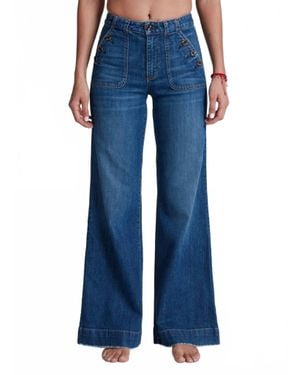 ASKK NY Brick House Wide Leg Jeans - Blue