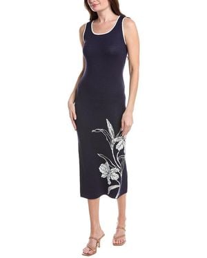 Sam Edelman Knit Floral Maxi Dress - Blue