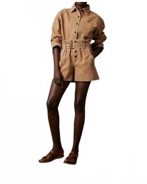 Soeur Jack High Rise Shorts - Natural