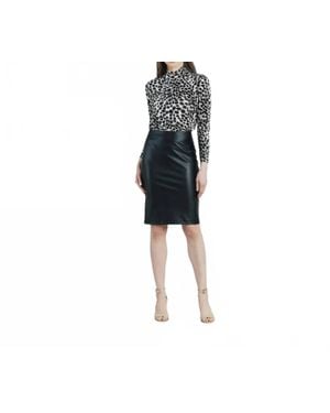 Clara Sunwoo Liquid Leather Skirt - Black