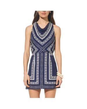 MON RENN Serafina Mini Dress - Blue