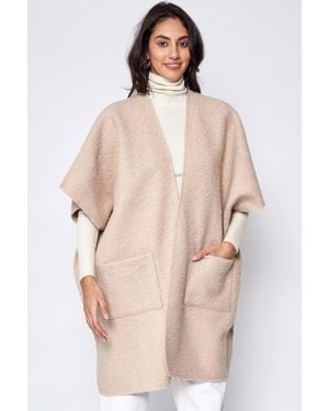 TRUEDAMES Open Front Pocket Kimono - Natural