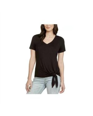 Matty M Side Tie T-Shirt - Black