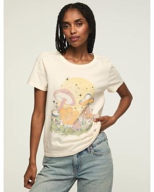 Lucky Brand Floral Mushroom Classic Crew - Natural