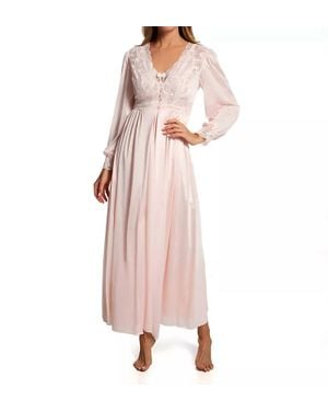 Shadowline Lingerie Long Sleeve Long Coat - Pink