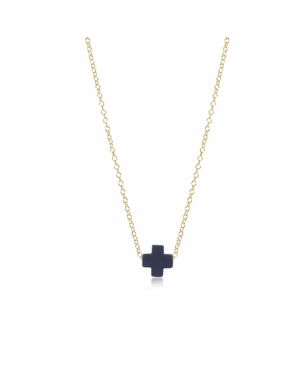 NEWTONE Signature Cross 16" Necklace - Metallic