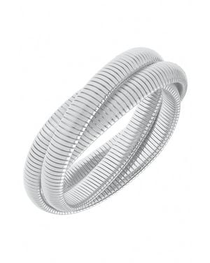 Canvas Style Florence Interlocking Bangle - Gray