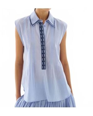 Maria Cher Roca Eden Top - Blue