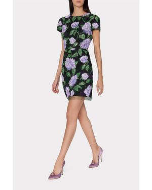 MILLY Kyla Printed Sequins Mini Dress - Purple