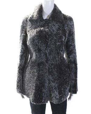 Alberta Ferretti Leather Shearling Reversible Jacket - Black