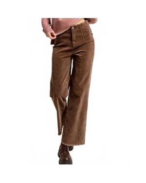 Le Miel Mineral Washed Corduroy Jeans - Brown