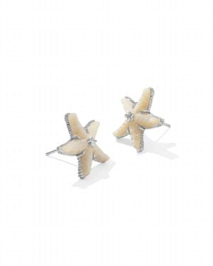 Kendra Scott Parker Starfish Stud Earrings - White