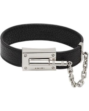 Amiri Pebbled Jax Bracelet - Black