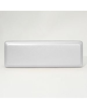 Fashnzfab Faux Leather Structured Long Clutch Bag - White