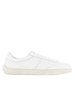 Born Outside Minimalist Sneakers With Subtle Stitching And Tan Interior - White