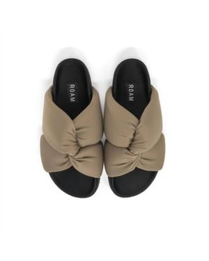 Roam Twisted Scrunch Sandal - Black