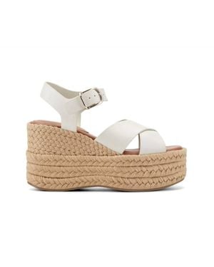 Marc Fisher Pasion Espadrille Wedge Sandals - White
