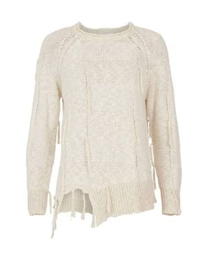 Noen Playful Fringe Pullover - White