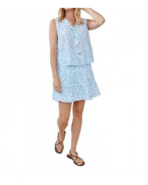 Bella Dahl Sleeveless Ruffle Top - Blue