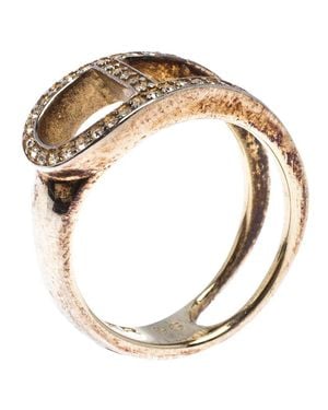 Aigner Tone Crystal Embellished Ring - Metallic