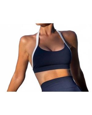 Rockstar Peach Alyssa Backless Halter Top - Blue